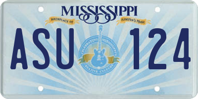 MS license plate ASU124