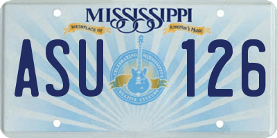 MS license plate ASU126