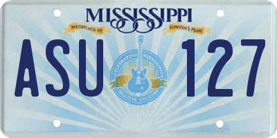MS license plate ASU127
