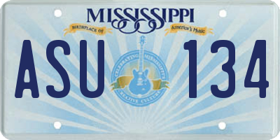 MS license plate ASU134