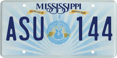 MS license plate ASU144