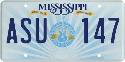 MS license plate ASU147