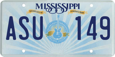 MS license plate ASU149