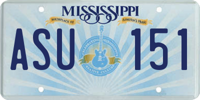 MS license plate ASU151