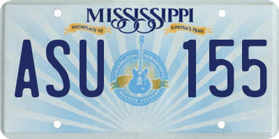 MS license plate ASU155