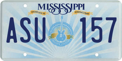 MS license plate ASU157