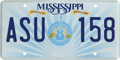 MS license plate ASU158
