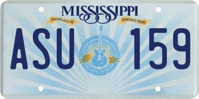 MS license plate ASU159