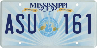 MS license plate ASU161