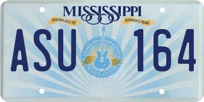 MS license plate ASU164