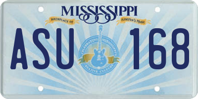 MS license plate ASU168
