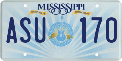 MS license plate ASU170
