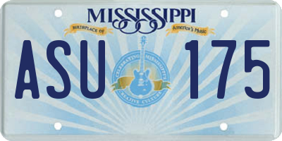 MS license plate ASU175