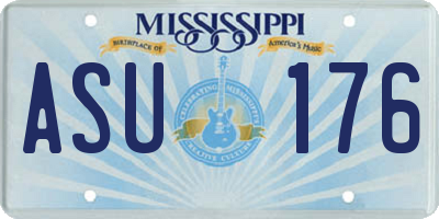 MS license plate ASU176