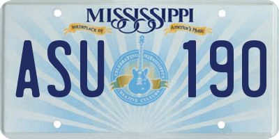 MS license plate ASU190