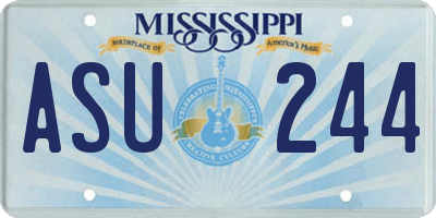 MS license plate ASU244