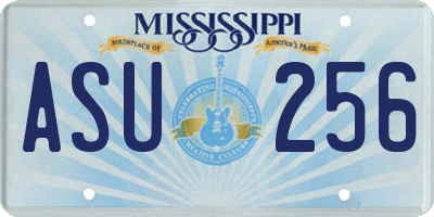 MS license plate ASU256
