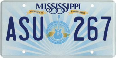 MS license plate ASU267