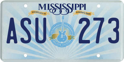 MS license plate ASU273