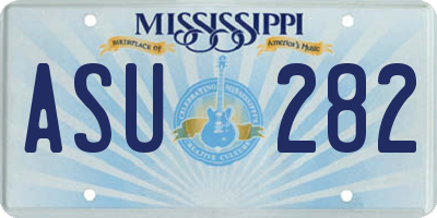 MS license plate ASU282