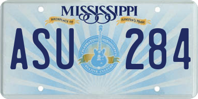MS license plate ASU284