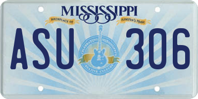 MS license plate ASU306