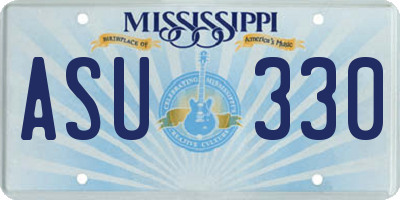 MS license plate ASU330
