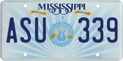 MS license plate ASU339