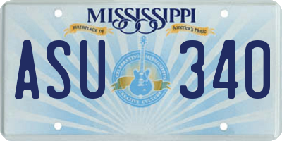 MS license plate ASU340