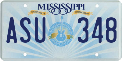 MS license plate ASU348