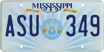 MS license plate ASU349