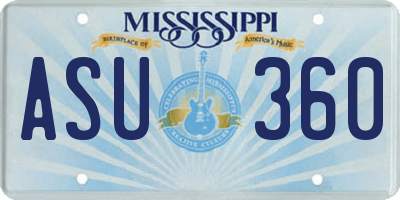 MS license plate ASU360