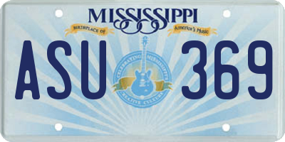 MS license plate ASU369