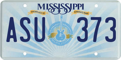 MS license plate ASU373