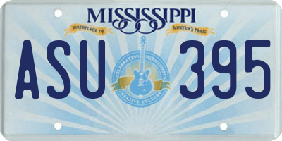 MS license plate ASU395