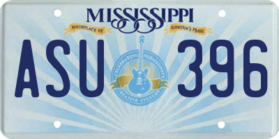 MS license plate ASU396