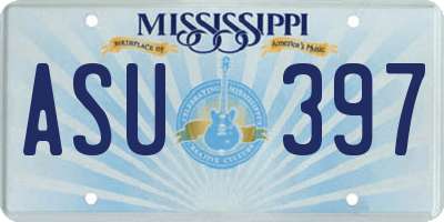 MS license plate ASU397