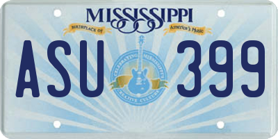 MS license plate ASU399