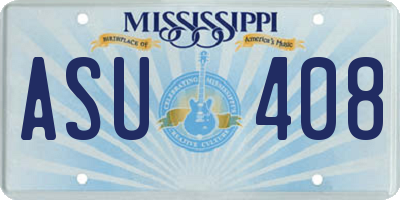 MS license plate ASU408