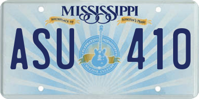 MS license plate ASU410