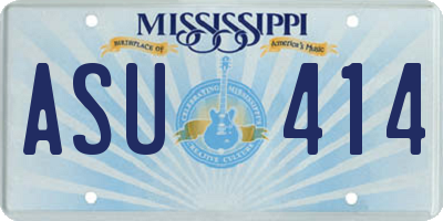 MS license plate ASU414