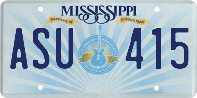 MS license plate ASU415
