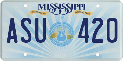 MS license plate ASU420