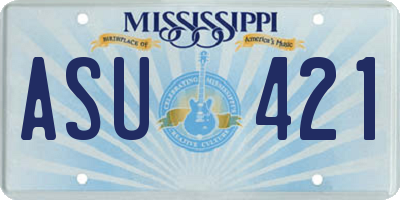 MS license plate ASU421