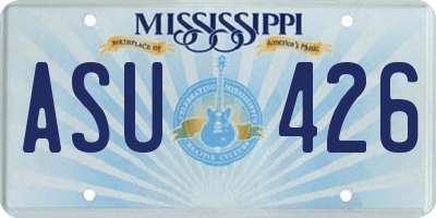 MS license plate ASU426