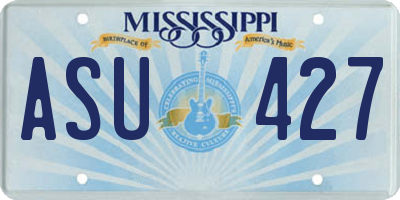 MS license plate ASU427