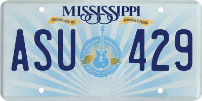 MS license plate ASU429