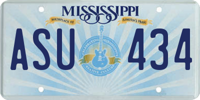 MS license plate ASU434