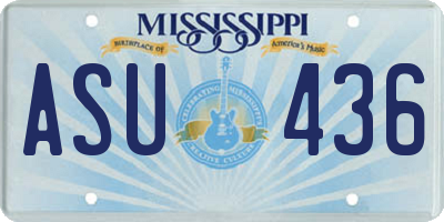MS license plate ASU436