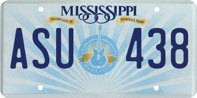 MS license plate ASU438
